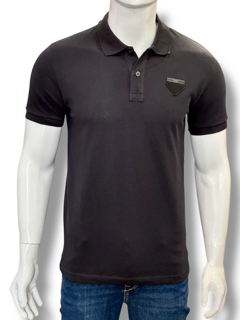 PRADA Pique Polo Black