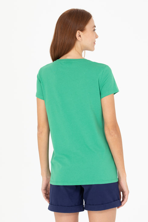 U.S POLO ASSN GREEN CREW NECK T.SHIRT