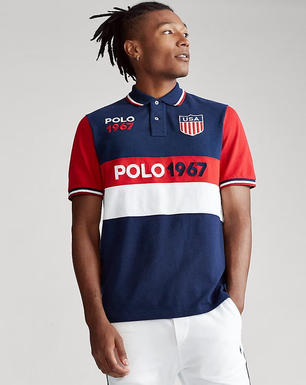 RALPH LAUREN CUSTOM SLIM FIT SHIELD POLO