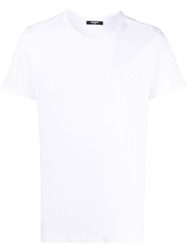 BALMAIN LOGO EMBOSSED T-SHIRT