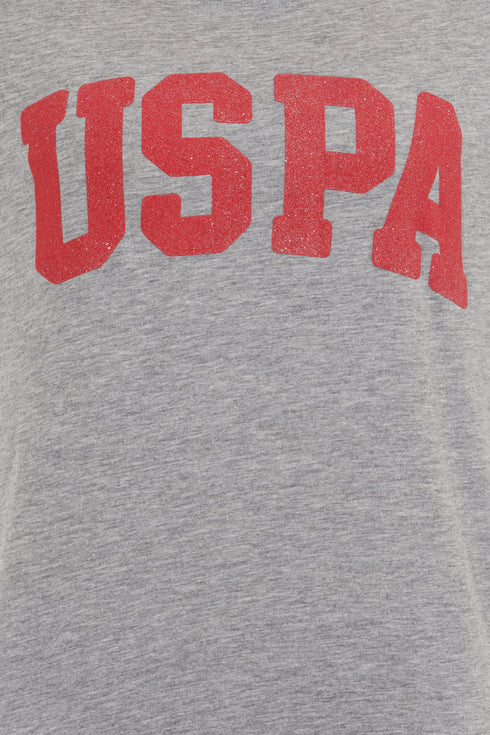 U.S POLO ASSN GREY CREW NECK T.SHIRT