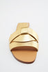 ZARA FLAT CRISS-CROSS LEATHER SLIDER SANDALS