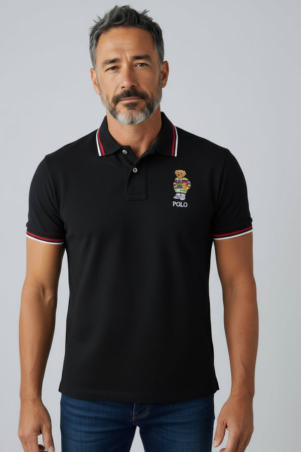 RALPH LAUREN BEAR CUSTOM SLIM FIT POLO T-SHIRT