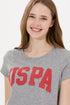 U.S POLO ASSN GREY CREW NECK T.SHIRT