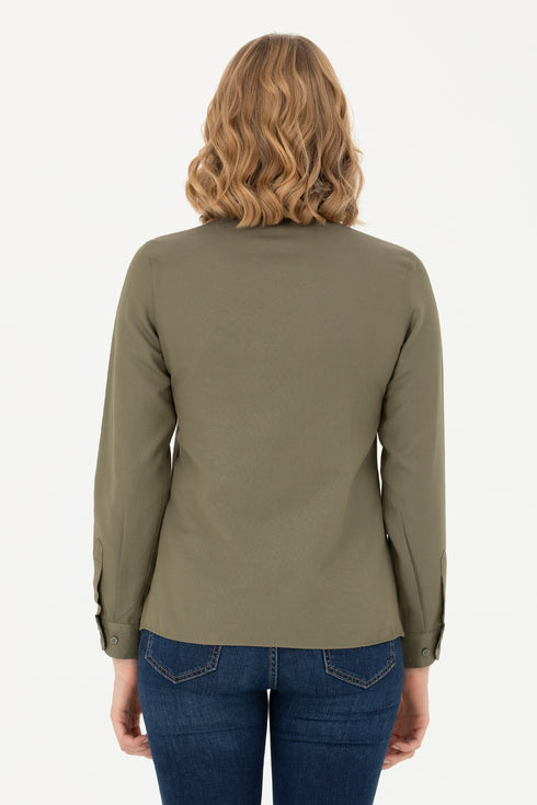 USPA KHAKI COTTON SHIRT