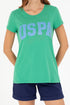 U.S POLO ASSN GREEN CREW NECK T.SHIRT