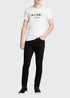 BALMAIN WHITE METALLIC LOGO T-SHIRT
