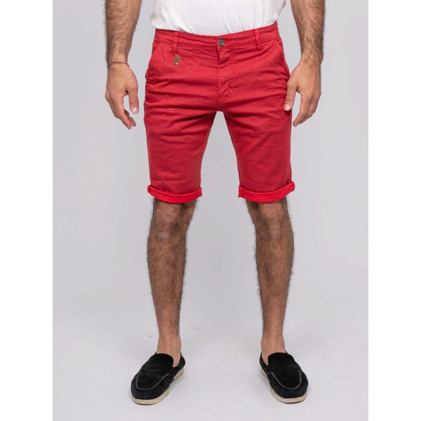 Ritchie Cotton Chino Printed Short Red