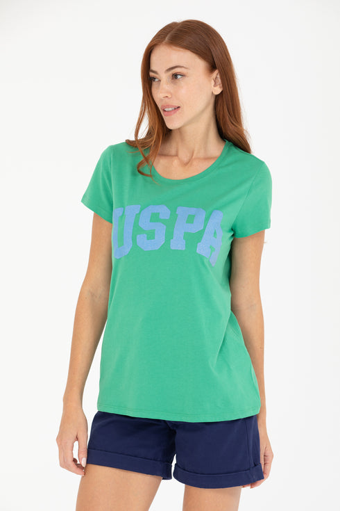 U.S POLO ASSN GREEN CREW NECK T.SHIRT