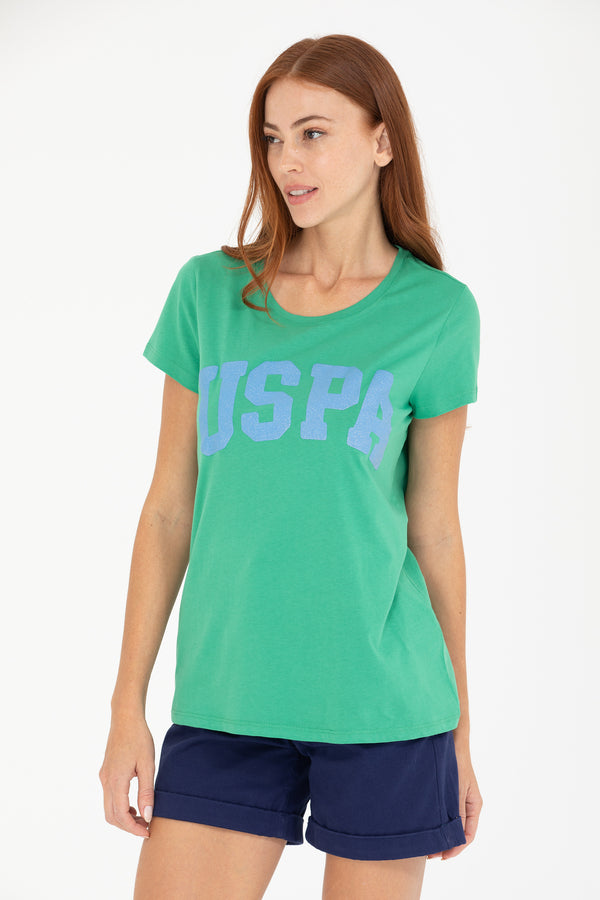 U.S POLO ASSN GREEN CREW NECK T.SHIRT