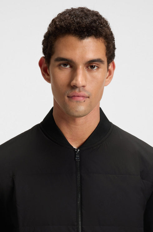 BOSS ZIP-UP SWEATSHIRT WITH PADDED FRONT Black