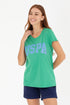 U.S POLO ASSN GREEN CREW NECK T.SHIRT