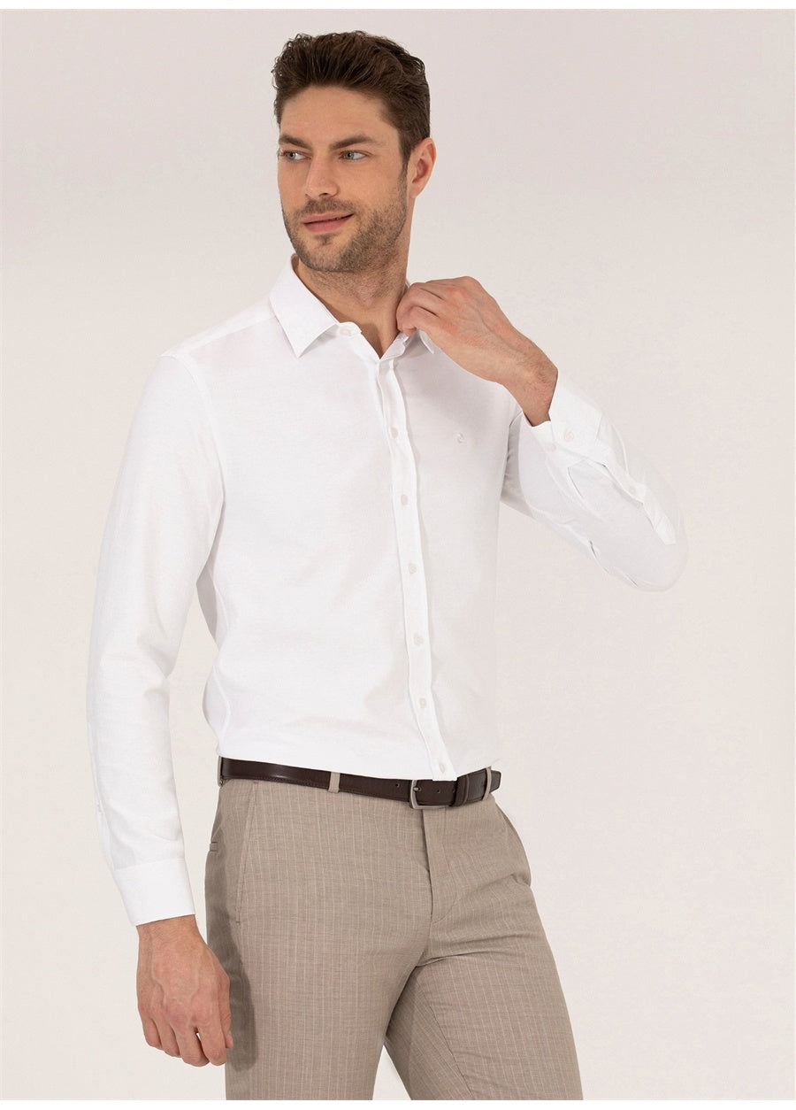 Pierre Cardin Men's Regular White Shirt