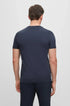 BOSS PERFORMANCE STRETCH T-SHIRT WITH DECORATIVE REFLECTIVE LOGO NAVY