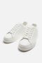 ZARA MONOCHROME CHUNKY TRAINERS WHITE