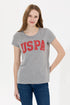 U.S POLO ASSN GREY CREW NECK T.SHIRT