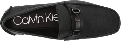 Calvin Klein Magnus Men's Slip-On Loafer in Black Weave Emboss