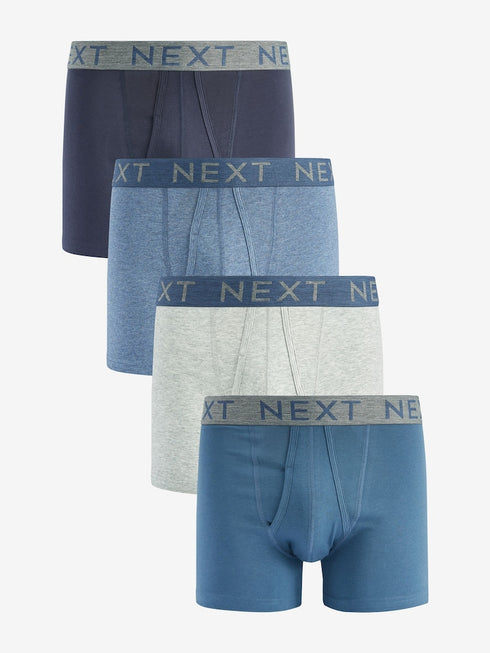 NEXT 4 pack A-Front Cotton Rich Boxers
