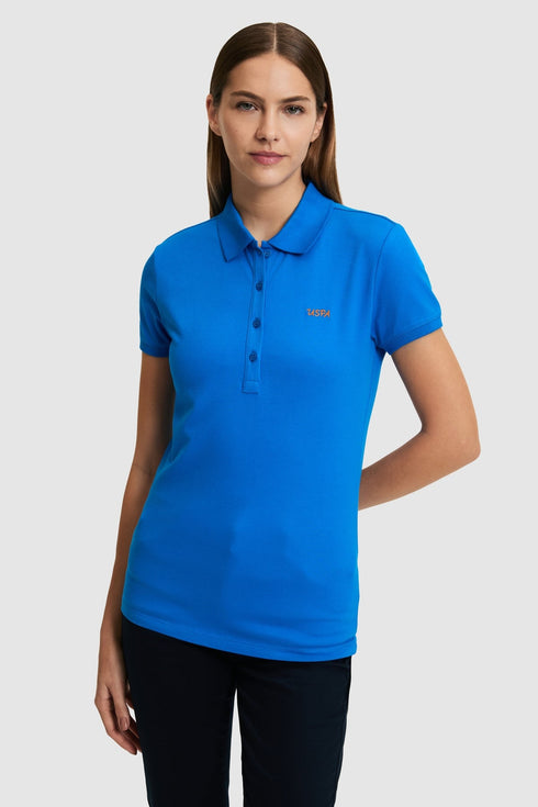 Uspa Blue Basic Polo Shirt