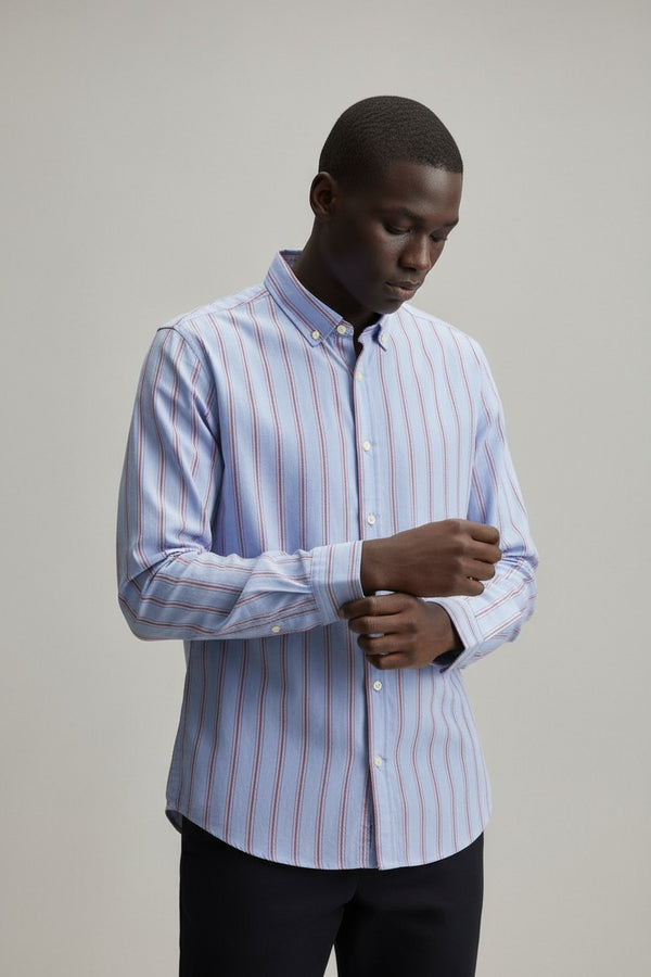 Zara Button Down Stripe Shirt Slim Fit