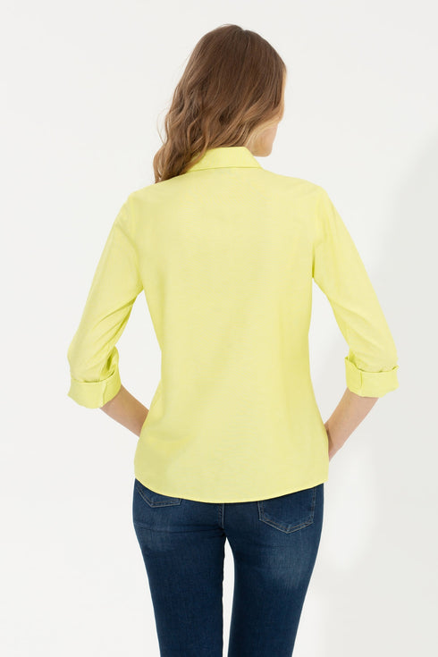 USPA YELLOW COTTON SHIRT