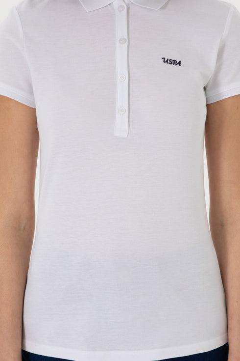 Uspa White Basic Polo Shirt