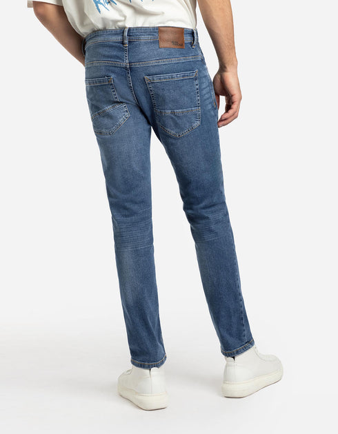 Jean Pascale Washed Effect Blue Jeans