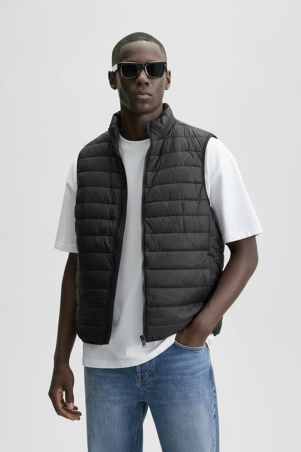 Zara Puffer Sleevless Jacket Black