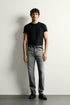 ZARA BASIC SLIM FIT LIGHT GREY JEANS