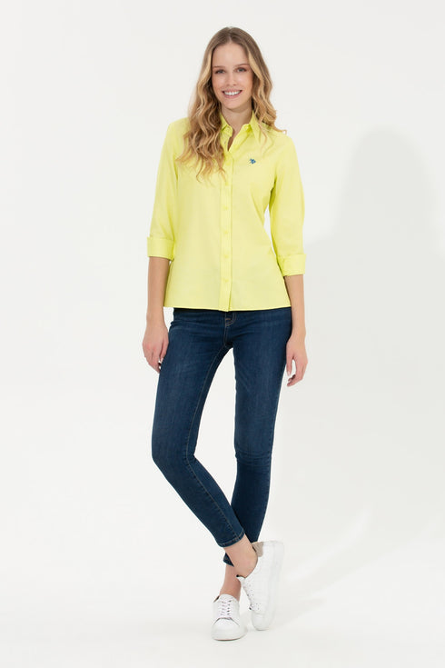 USPA YELLOW COTTON SHIRT
