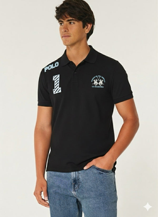 La Martina Black Polo