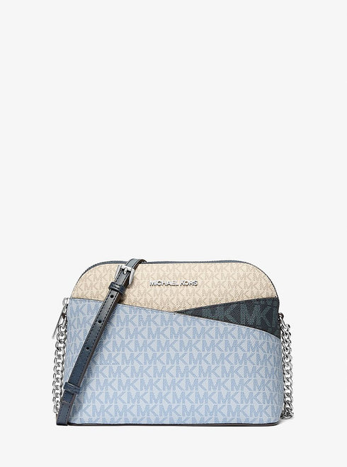 Michael Kors Jet Set Travel Color-Block Signature Logo Crossbody Bag