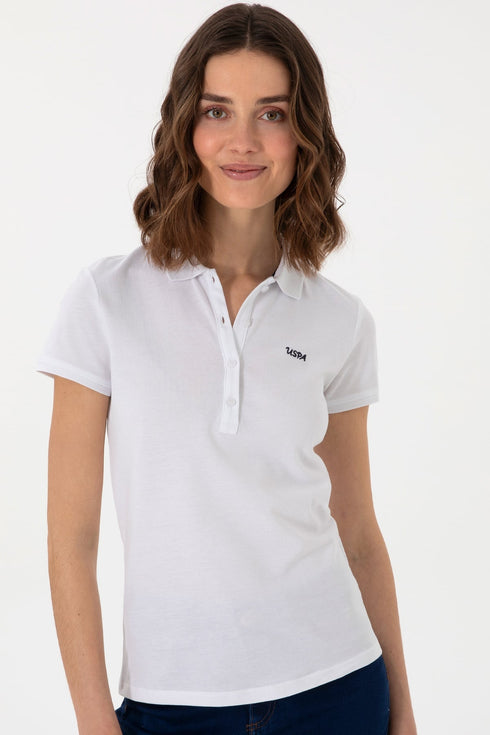 Uspa White Basic Polo Shirt