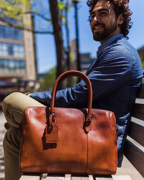 CEDRUS LAPTOP BAG TOP GRAIN LEATHER BRIEFCASE