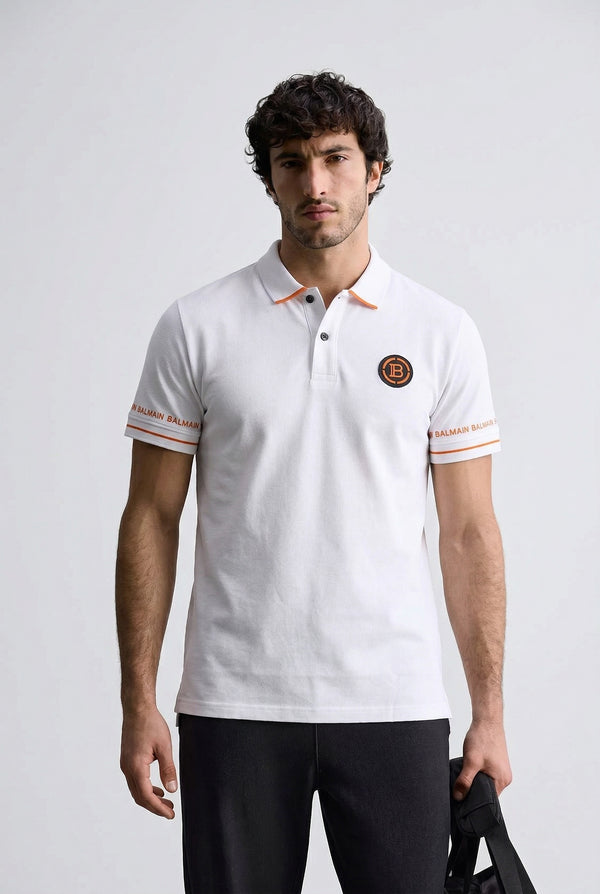 Balmain Polo White Slim-Fit