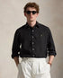 Ralph Lauren Button Down Linen Shirt Slim Fit Black