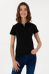 Uspa Black Basic Polo shirt