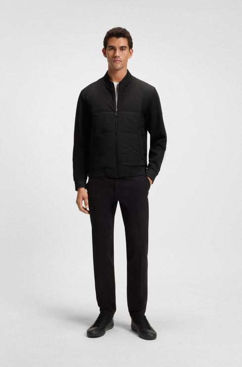 BOSS ZIP-UP SWEATSHIRT WITH PADDED FRONT Black