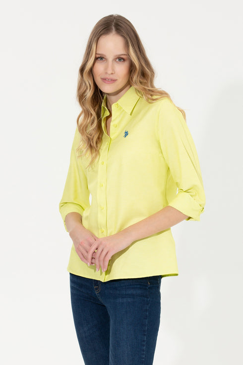 USPA YELLOW COTTON SHIRT