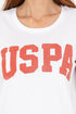 U.S POLO ASSN WHITE CREW NECK T.SHIRT