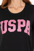 U.S POLO ASSN BLACK CREW NECK T.SHIRT