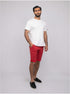 Ritchie Cotton Chino Printed Short Red