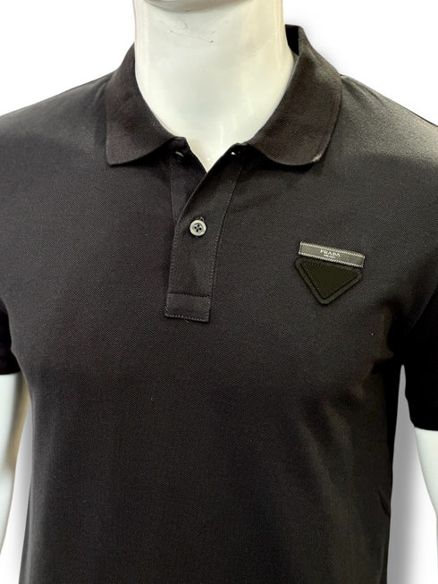 PRADA Pique Polo Black