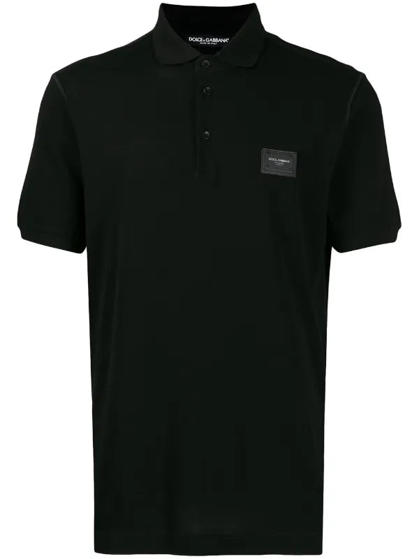 Dolce & Gabbana Pique Polo black