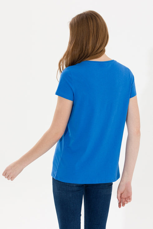 U.S POLO ASSN BLUE CREW NECK T.SHIRT
