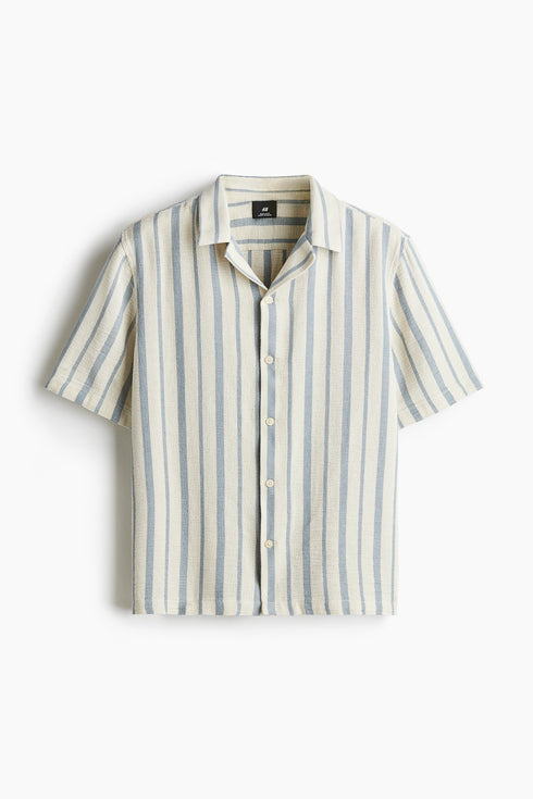H&M REGULAR-FIT TEXTURED RESORT SHIRT