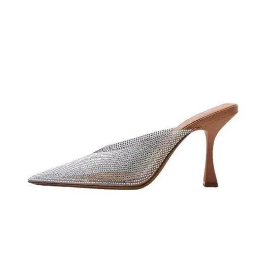 ZARA Rhinestone/Clear Heels!