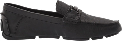 Calvin Klein Magnus Men's Slip-On Loafer in Black Weave Emboss