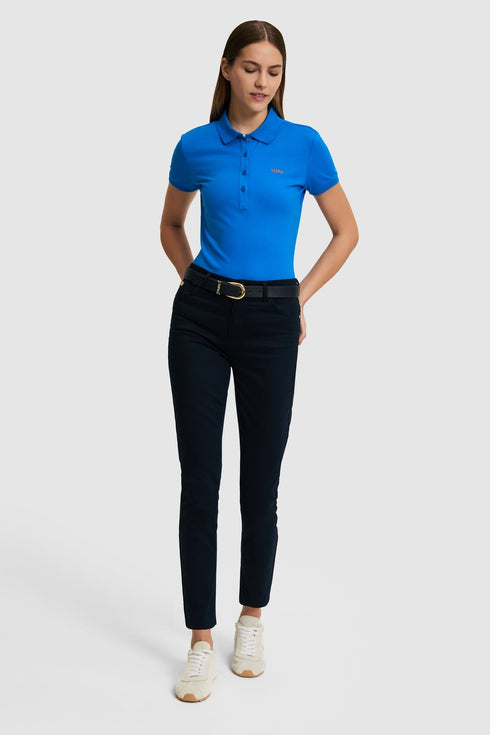 Uspa Blue Basic Polo Shirt