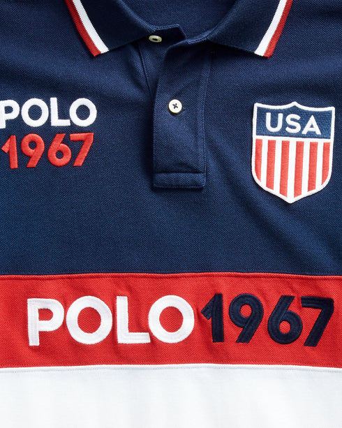 RALPH LAUREN CUSTOM SLIM FIT SHIELD POLO